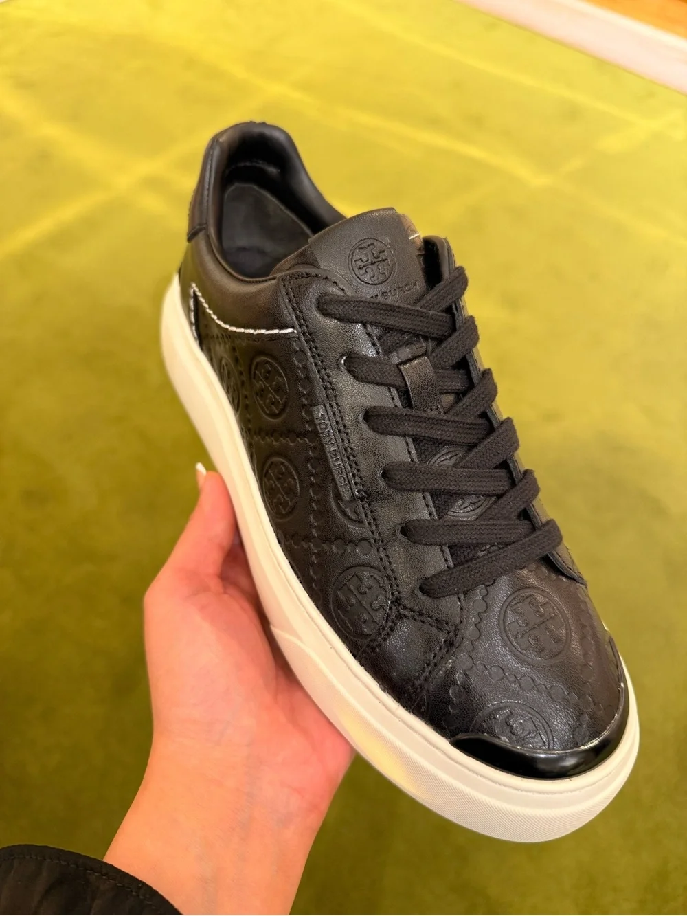 Tory Burch T Monogram Ladybug Sneaker Black Size 8
